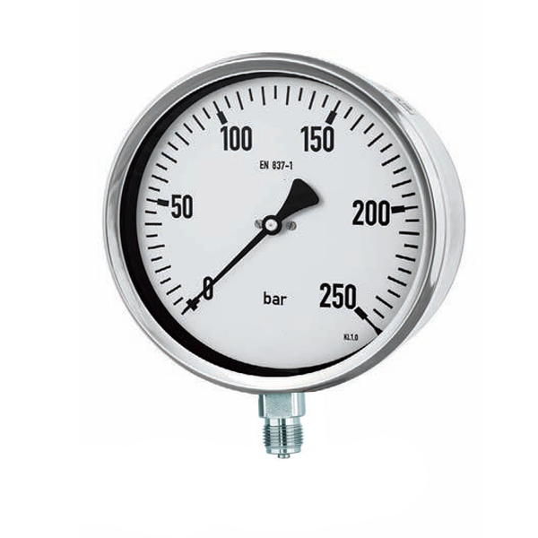 160mm (6") SS Process Pressure Gauge Crimped