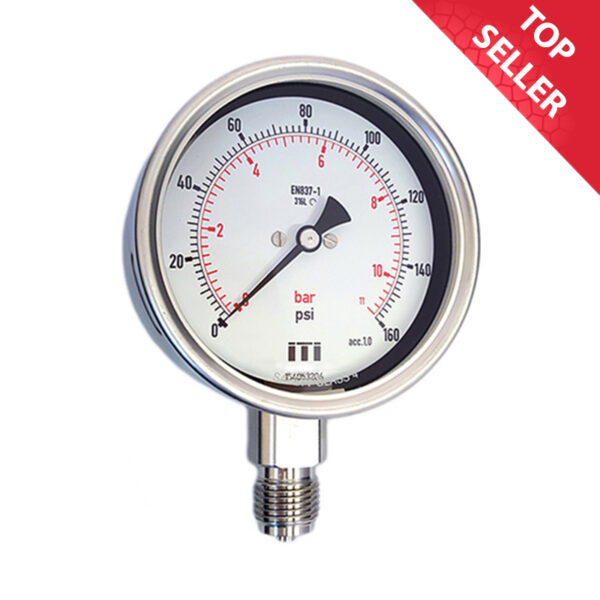 (2.5") 63mm All SS Process Pressure Gauge DIN Case