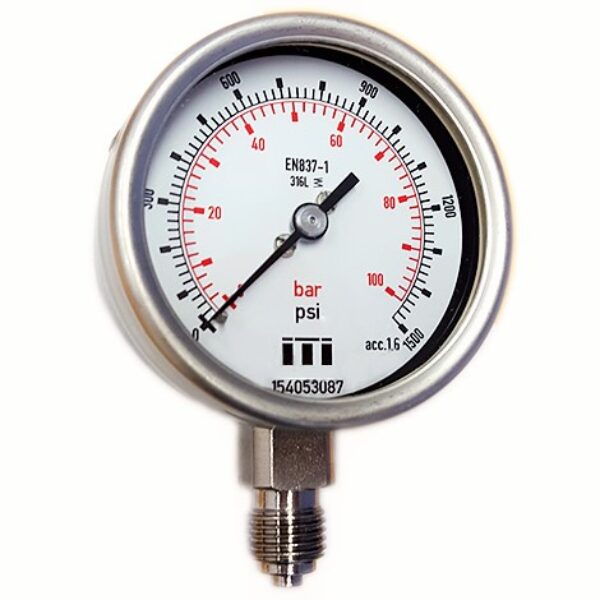 (2.5") 63mm All SS Process Pressure Gauge DIN Case