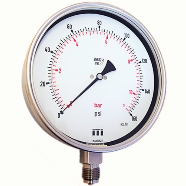 (6") 160mm All SS Process Pressure Gauge DIN Case