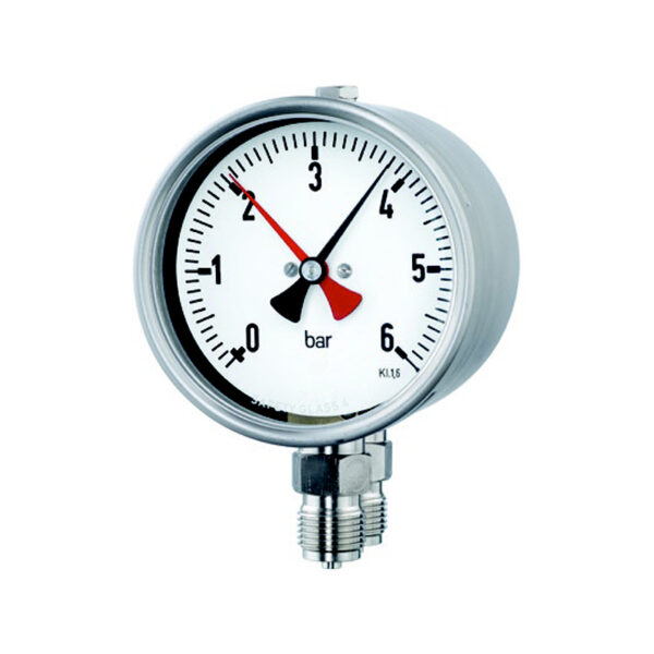 SS Duplex Pressure Gauge DIN Case 100mm (4")