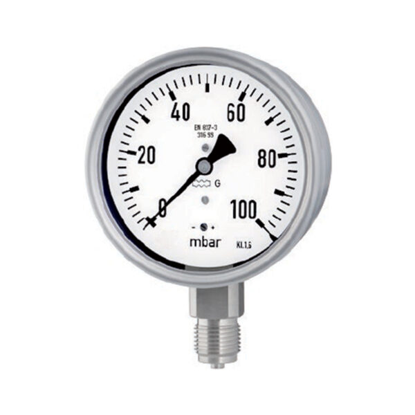 SS Low Pressure Capsule Gauge 100mm (4")