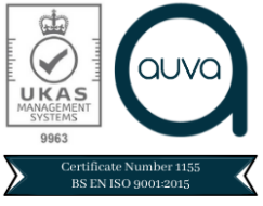 UKAS Management Systems & AUVA. Certificate Number 1155 BS EN ISO 9001:2015